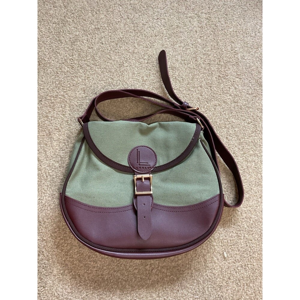 Loulu Olive Green & Burgundy Purse With Strap